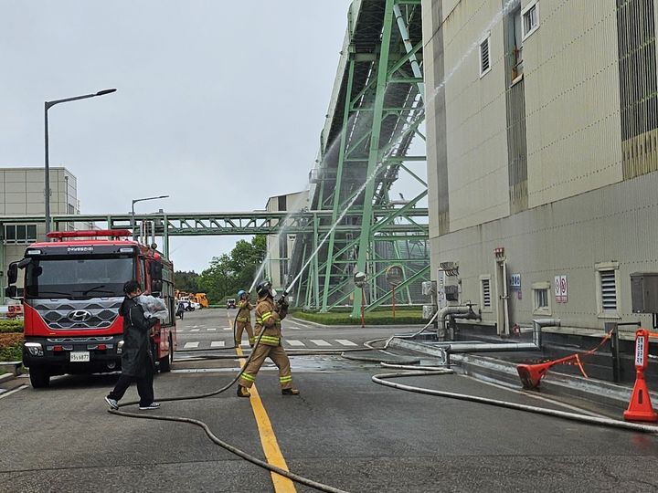 [진주=뉴시스]한국남동발전 영흥발전소 안전한국훈련 현장.(사진=남동발전 제공).2025.05.20.photo@newsis.com *재판매 및 DB 금지