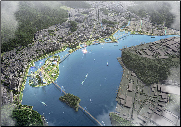 [창원=뉴시스] 강경국 기자 = 경남 창원시 마산만 미래 비전 조감도. (사진=창원시청 제공). 2025.05.21. photo@newsis.com *재판매 및 DB 금지