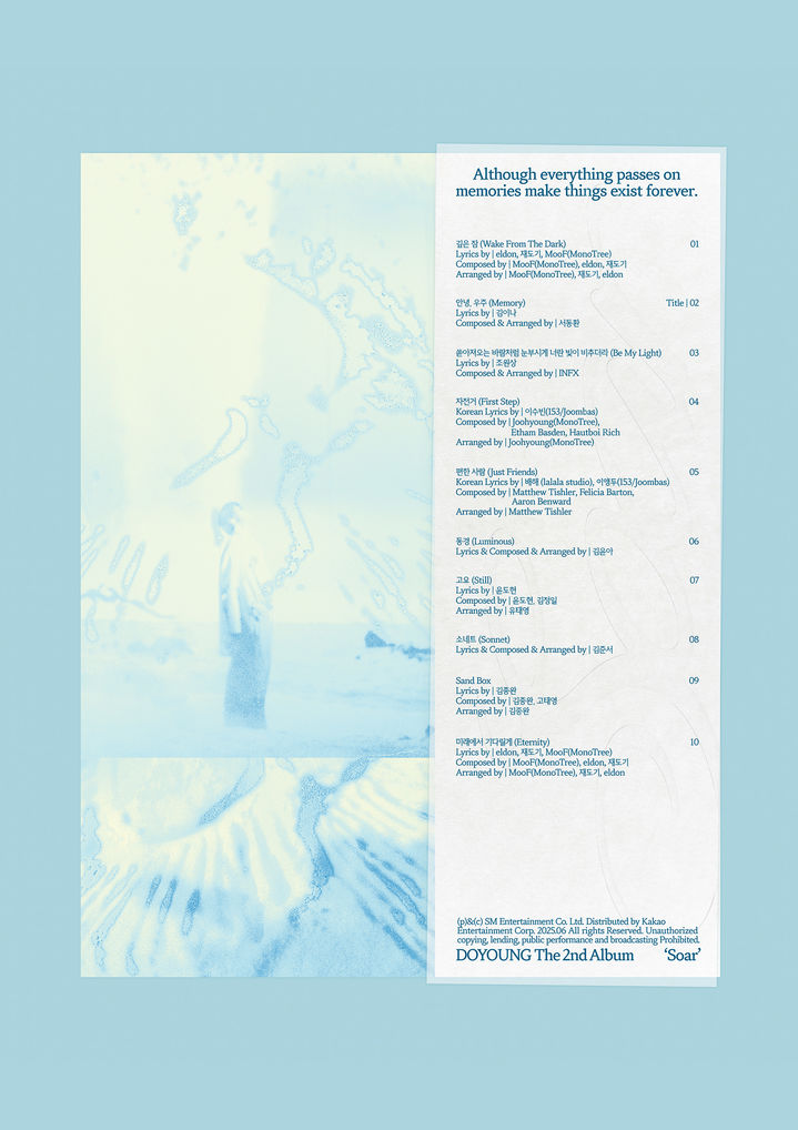[서울=뉴시스] 그룹 '엔시티(NCT)' 멤버 도영이 21일 두 번째 솔로 앨범 '소어(Soar)'의 트랙 리스트를 공개했다. (사진= SM엔터테인먼트 제공) 2025.05.21. photo@newsis.com *재판매 및 DB 금지