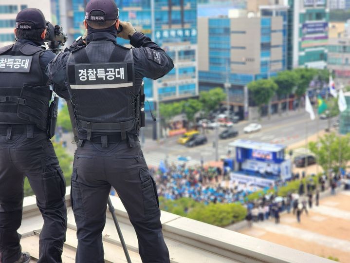 [대구=뉴시스]대구경찰, 대선후보 테러위협에 3겹 경호 총력 대응 *재판매 및 DB 금지