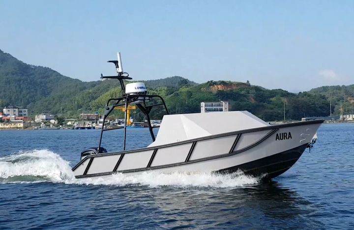 자율운항 무인선박, 경남 무인선박 규제자유특구에서 해상실증 테스트 모습. (자료사진=경남도 제공) 2025.05.21. *재판매 및 DB 금지