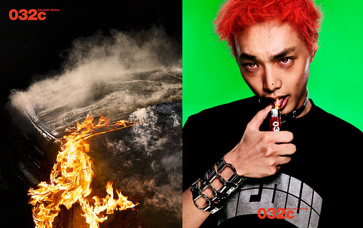 [서울=뉴시스] 무신사 트레이딩이 공식 유통하는 독일 베를린 기반 브랜드 '032c'가 한국 진출 1주년을 맞아 서울을 주제로 디자인한 캡슐 컬렉션을 발매한다고 22일 밝혔다. (사진=무신사 제공) *재판매 및 DB 금지