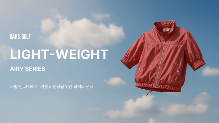 [서울=뉴시스]LF의 골프웨어 브랜드 '닥스골프(DAKS GOLF)'는 여름철 라운딩을 위한 아우터 '에어리 시리즈(AIRY SERIES)'를 새롭게 출시한다고 22일 밝혔다.(사진=LF 제공) *재판매 및 DB 금지