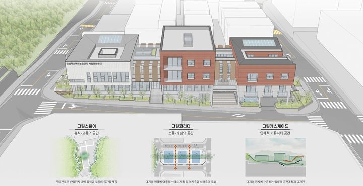 [금산=뉴시스] 금산군 인삼약초특화농공단지 복합문화센터·근로자 기숙사 조감도 *재판매 및 DB 금지