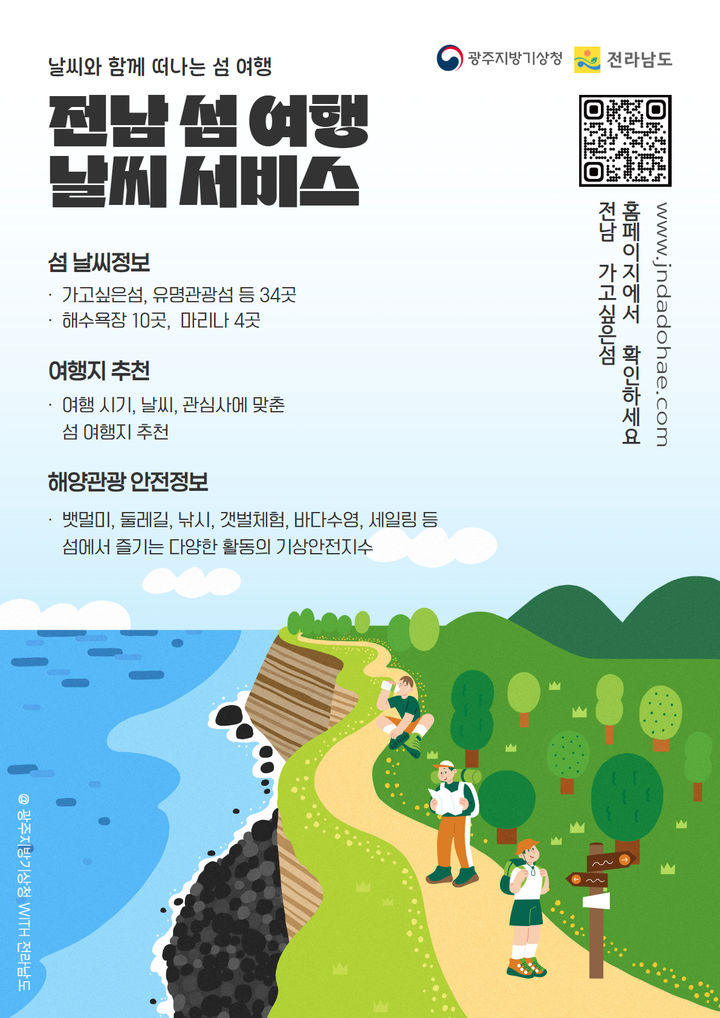 광주지방기상청 '전남 섬 여행 날씨' 서비스 본격 운영