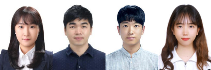 성균관대 신미경 교수(왼쪽 첫 번째), 손동희 교수(왼쪽 두 번째), 진수빈 석박사통합과정생(왼쪽 세 번째), 최희원 석박사통합과정생. (사진=성균관대 제공) *재판매 및 DB 금지