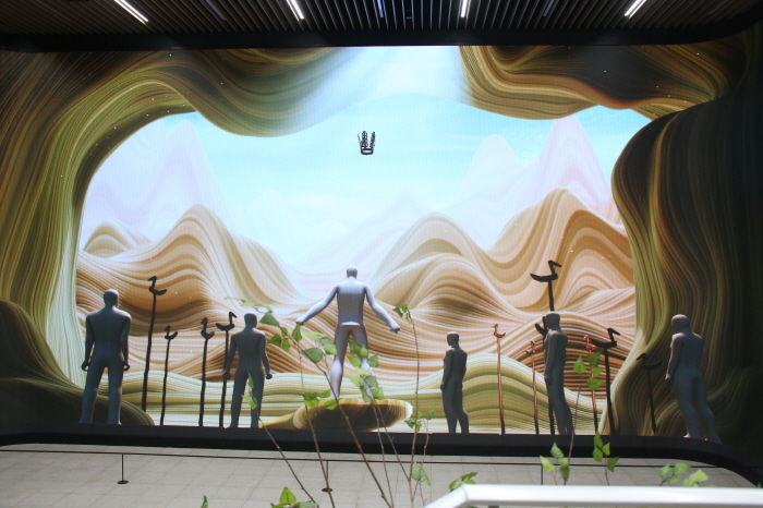 22일 개관한 경산 임당유적전시관내 미디어 아트월 (사진=경산시 제공) *재판매 및 DB 금지