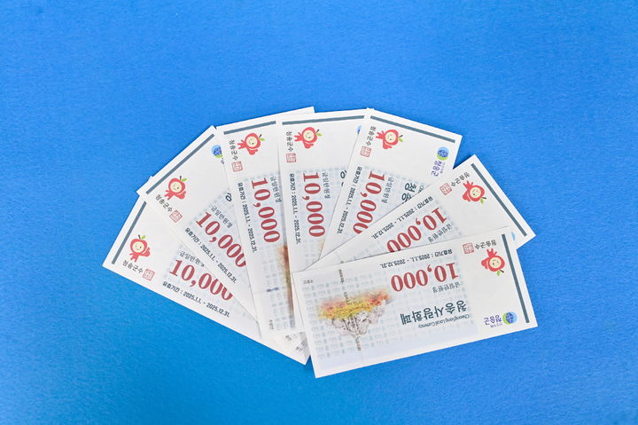 [청송=뉴시스] 청송사랑화폐 (사진=청송군 제공) 2025.05.22. photo@newsis.com *재판매 및 DB 금지