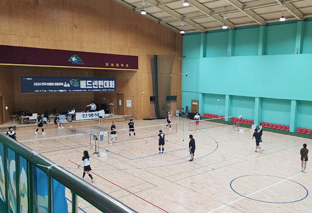 지난해 태백에서 개최한 어울림 생활 대축전 배드민턴 대회 모습.(사진=독자 제공) *재판매 및 DB 금지