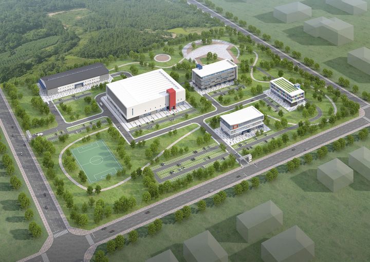 [창원=뉴시스] 강경국 기자 = 방위·원자력 제품이나 부품을 해체하지 않고도 결함을 확인할 수 있는 산업용 특화 장비인 첨단 복합빔 조사시설 조감도. (사진=창원시청 제공). 2025.05.22. photo@newsis.com *재판매 및 DB 금지