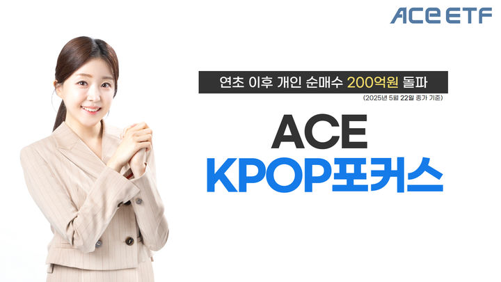 한투운용 ACE KPOP포커스 ETF, 올 들어 개인 순매수 200억 넘어