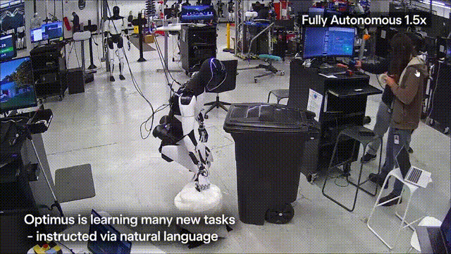 [서울=뉴시스] 테슬라의 인간형 로봇 개발 부서 '테슬라 옵티머스'는 개발 중인 로봇 '옵티머스'가 16가지가 넘는 집안 일을 수행하는 영상을 공개했다. (영상='테슬라 옵티머스' 엑스(X·구 트위터 갈무리)) 2025.05.23 *재판매 및 DB 금지