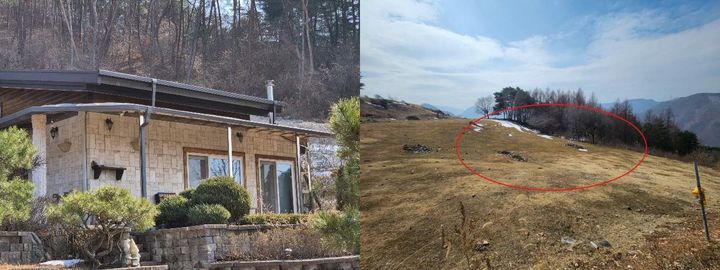 [강릉=뉴시스] 홍천 두촌면 칠정리(좌)와 평창군 미탄면 창리의 공매 물건.(사진=캠코 강원본부 제공) photo@newsis.com *재판매 및 DB 금지