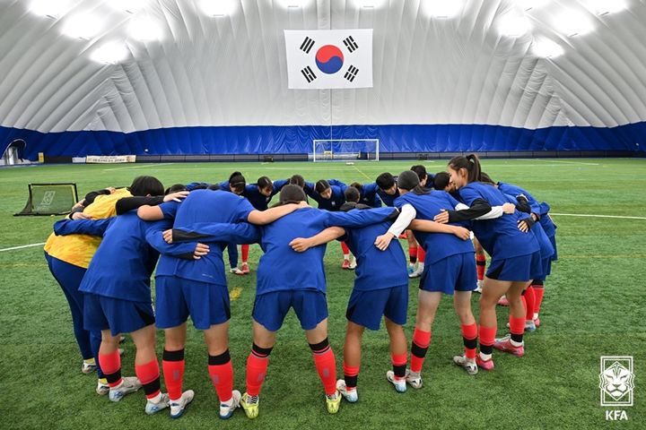 [서울=뉴시스]U-17 여자축구대표팀. (사진=대한축구협회 제공)