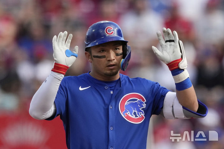[신시내티=AP/뉴시스] 메이저리그(MLB) 시카고 컵스의 스즈키 세이야. 2025.05.25