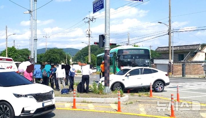 경주시 건천읍 천포삼거리 교통사고 현장