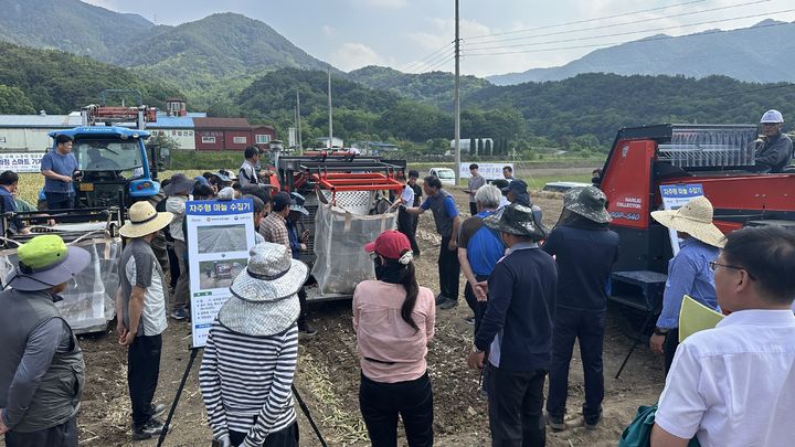 [합천=뉴시스] 합천군 자주형 마늘 수집기 사진 (사진=합천군 제공) 2025. 05. 26. photo@newsis.com *재판매 및 DB 금지