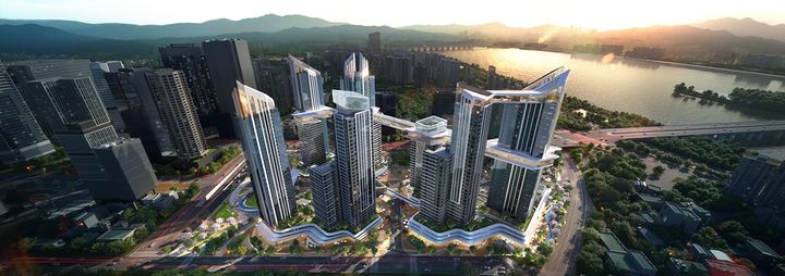 HDC현대산업개발이 용산 정비창 전면 1구역 재개발 구역에 제시한 조감도. *재판매 및 DB 금지