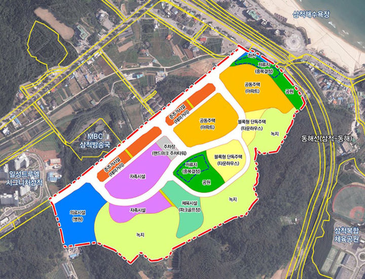삼척 골드시티 이용계획도.(사진=삼척시 제공) *재판매 및 DB 금지