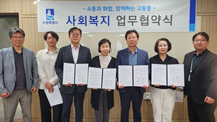  '고령자 1인가구 사회관계망 형성사업' 업무협약(사진=경기도 제공) *재판매 및 DB 금지