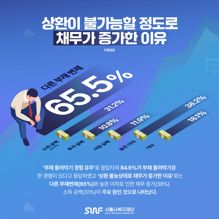 [서울=뉴시스] 개인회생 신청자 대상 조사 결과. 2025.05.28. (자료=서울금융복지상담센터 제공) *재판매 및 DB 금지