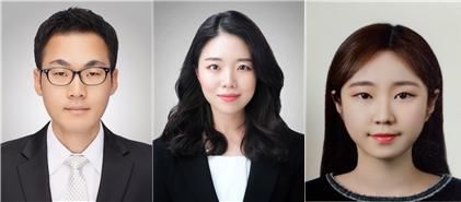 고려대 김동휘 교수(왼쪽 첫 번째, 교신저자), 고려대 박지은 박사과정(왼쪽 두 번째, 공동 제1저자), 고려대 조주현 석사졸업생(공동 제1저자). (사진=고려대 제공) *재판매 및 DB 금지