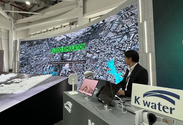 [대전=뉴시스]수자원공사가 물관리 디지털트윈 플랫폼을 선보이고 있다. 2025. 05. 28 photo@newsis.com *재판매 및 DB 금지