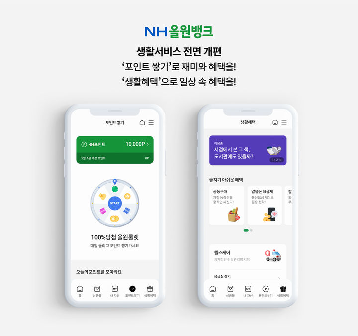 농협은행, NH올원뱅크 생활서비스 개편