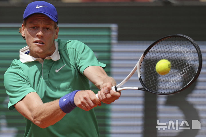 [파리=AP/뉴시스] 얀니크 신네르. 2025. 5. 29.