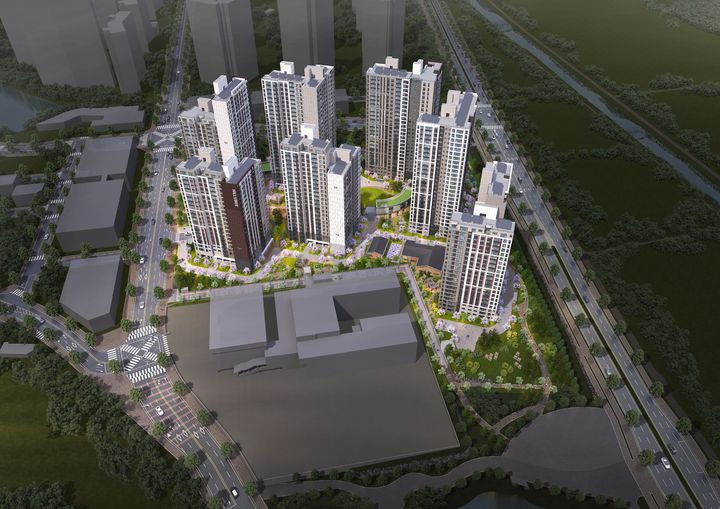 [서울=뉴시스] 현대건설의 '힐스테이트 용인마크밸리' 투시도. 2025.05.29. (자료=현대건설 제공) photo@newsis.com&nbsp; *재판매 및 DB 금지