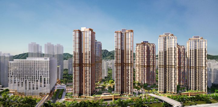 HDC현대산업개발이 개발하는 서울원 프로젝트의 서울원 아이파크 투시도. *재판매 및 DB 금지