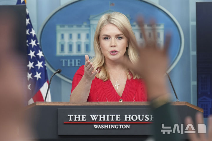 White House press secretary Karoline Leavitt speaks with reporters in the James Brady Press Briefing Room at the White House, Thursday, May 29, 2025, in Washington. (AP Photo/Jacquelyn Martin)