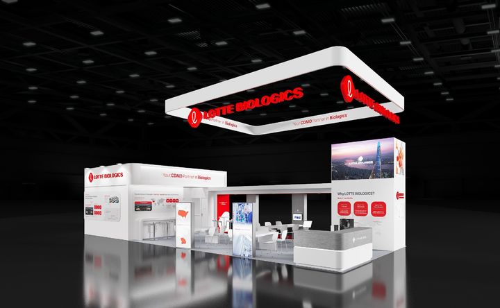 [서울=뉴시스] 롯데바이오로직스 2025 바이오 인터내셔널 컨벤션 부스 조감도. (사진=롯데바이오로직스 제공) 2025.05.30. photo@newsis.com *재판매 및 DB 금지