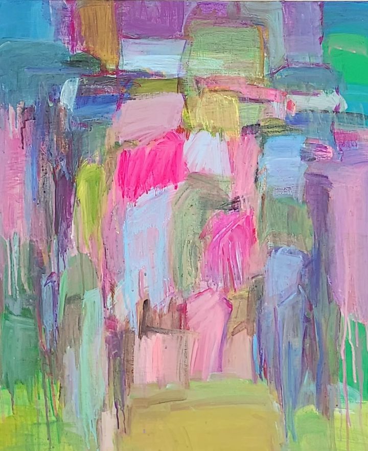 [대구=뉴시스] 제46회 청백여류화가회 정기전 김성향 작가의 'FOREST' 작품. (사진=대구 아양아트센터 제공) 2025.06.02. photo@newsis.com *재판매 및 DB 금지