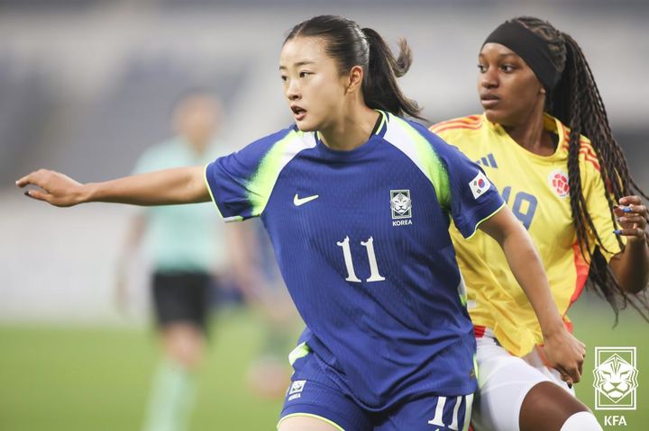 [서울=뉴시스]여자축구대표팀 최유리. (사진=대한축구협회 제공)