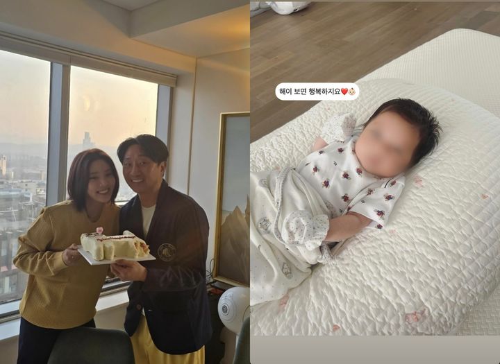 [서울=뉴시스] 손담비가 딸 이해이 양을 공개했다. 왼쪽부터 손담비, 이규혁, 이해이 양. (사진=손담비 인스타그램 캡처) 2025.06.03. photo@newsis.com *재판매 및 DB 금지