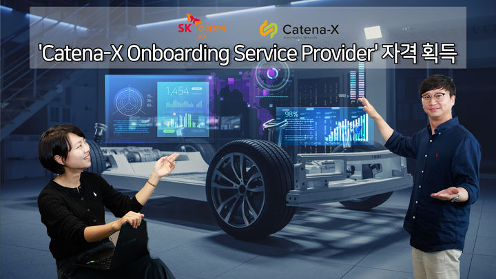 SK AX는 유럽 최대 자동차 공급망 ESG 데이터 네트워크 '카테나X' 운영사인 '코피니티X'로부터 온보딩 서비스 사업자(OSP) 자격을 획득했다(사진=SK AX 제공) *재판매 및 DB 금지