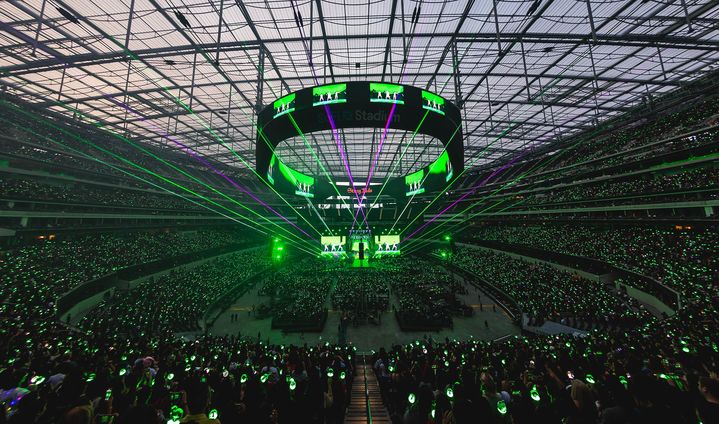 [서울=뉴시스] 스트레이 키즈 월드투어 미국 로스앤젤레스 소파이 스타디움 공연. (사진 = JYP엔터테인먼트 제공) 2025.06.04. photo@newsis.com *재판매 및 DB 금지