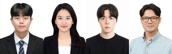 (왼쪽부터) 동국대 전자전기공학과 박용진(석사), 임은진(석사과정 수료), 이승준 석사과정생, 김성준 교수. (사진=동국대 제공)&nbsp; *재판매 및 DB 금지