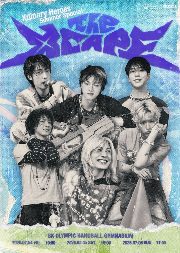 [서울=뉴시스] 엑스디너리 히어로즈 서머 스페셜 '더 엑스케이프(The Xcape)' 포스터. (사진 = JYP엔터테인먼트 제공) 2025.06.04. photo@newsis.com *재판매 및 DB 금지