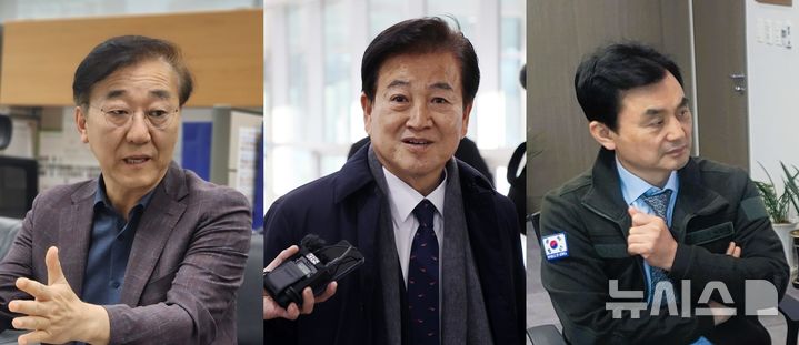 [전주=뉴시스] 왼쪽부터 김윤덕, 정동영, 안규백 의원. *재판매 및 DB 금지