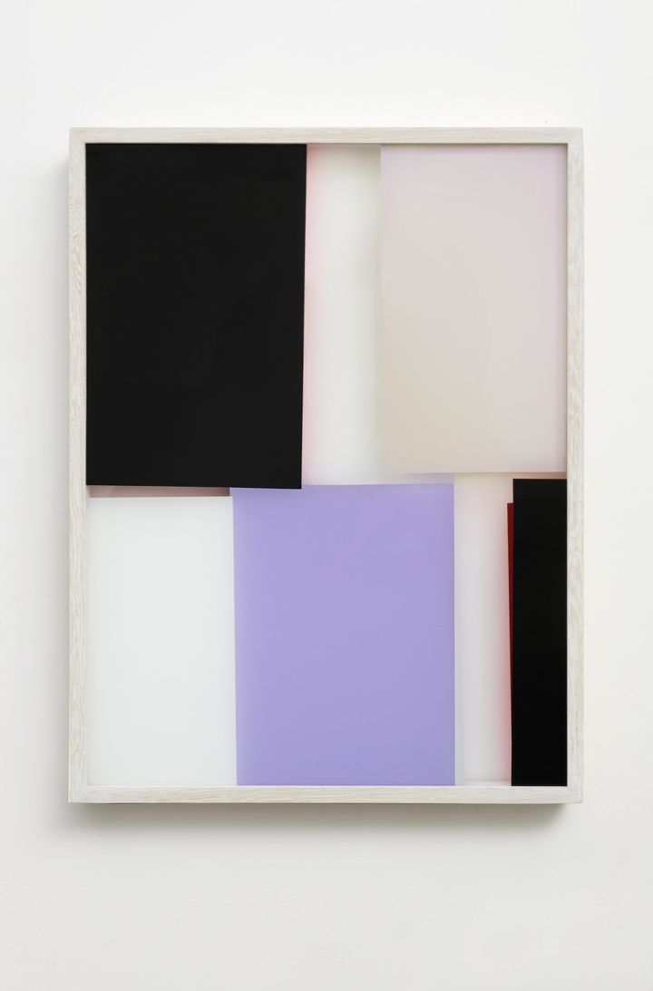 심문필 <R24025>, 41.5 x 31.5 cm, Mixed media on canvas, painting under plexiglass surimposed, 2024 *재판매 및 DB 금지