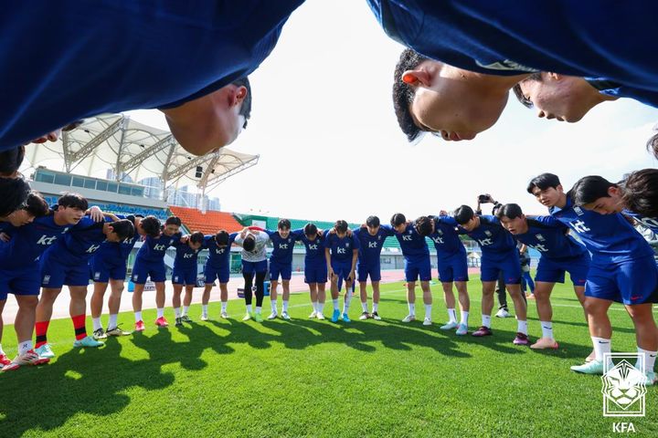 [서울=뉴시스] 남자 22세 이하(U-22) 축구대표팀. (사진=대한축구협회 제공) *재판매 및 DB 금지