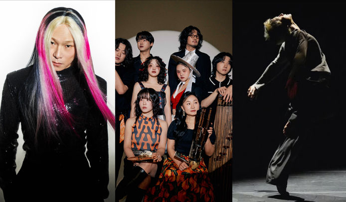 오는 8일 오후 4시 광화문 놀이마당 무대에서는 경기민요를 바탕으로 한 '이희문프로젝트' 오방신과 서도민요와 무속이 바탕이 된 악단광칠, 전통춤의 현대화를 꿈꾸는 기무간이 공연을 펼친다. (사진=국립국악원 제공) *재판매 및 DB 금지