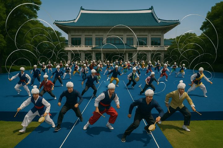 80인 상모놀이 모습. (사진=전통공연예술진흥재단 제공) *재판매 및 DB 금지