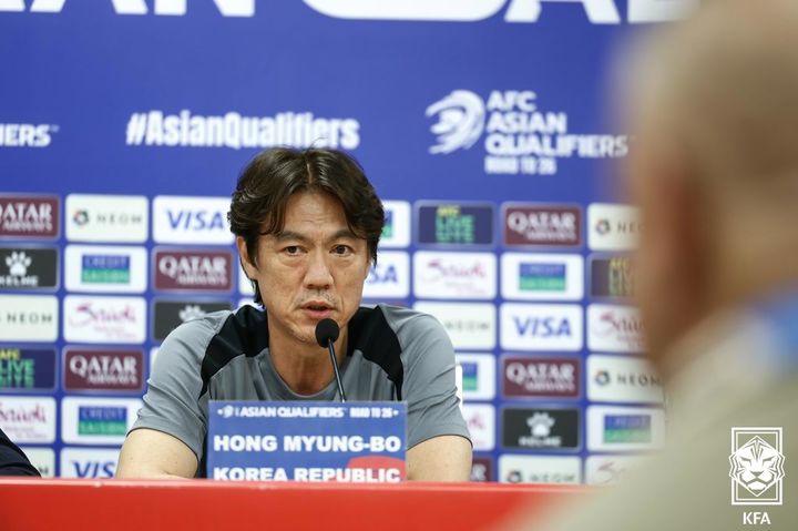 [서울=뉴시스] 한국 남자 축구 대표팀의 홍명보 감독. (사진=대한축구협회 제공) *재판매 및 DB 금지
