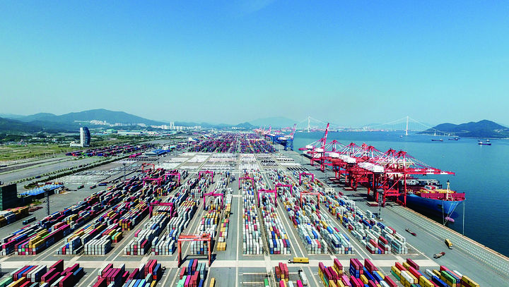 [광양=뉴시스] 여수광양항만공사, 광양항 컨테이너부두. photo@newsis.com *재판매 및 DB 금지