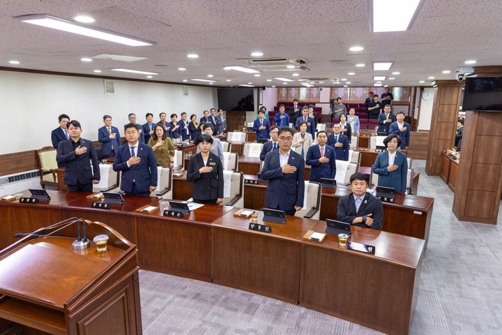 [순천=뉴시스] 전남 순천시의회 본회의장. photo@newsis.com *재판매 및 DB 금지