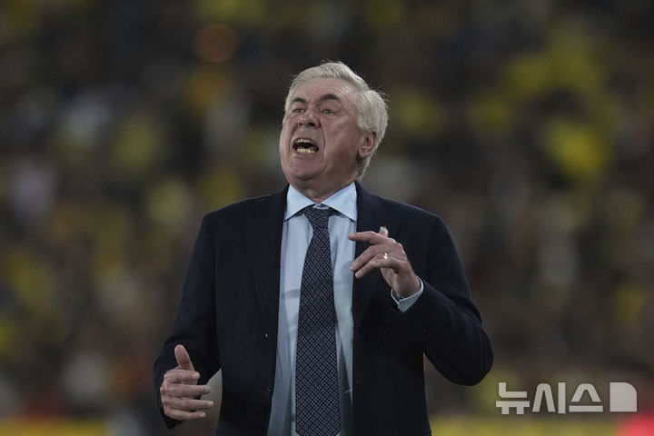 [과야킬=AP/뉴시스]브라질 대표팀 안첼로티 감독. 2025.06.05.