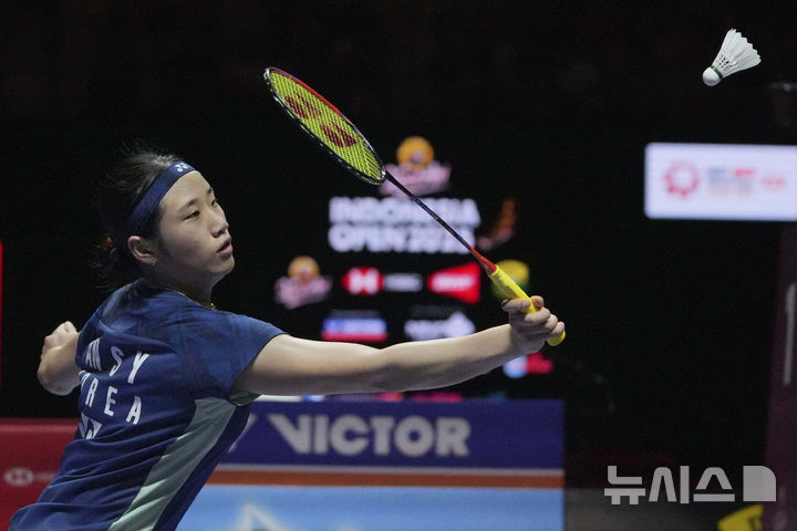 [자카르타=AP/뉴시스] 한국 배드민턴 안세영. 2025.06.07.